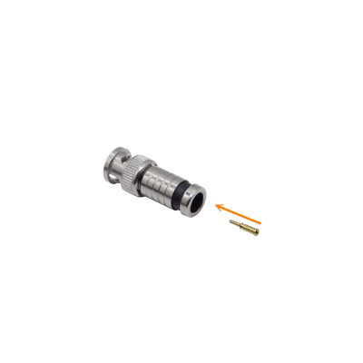 BM-N59 Conector de compresión BNC macho para cable RG59, paquete de 4 unidades, tipo empuje