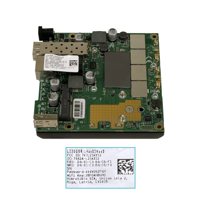 L23U MIKROTIK Punto de Acceso Inalámbrico WiFi 6, Puerto 1-1000 SFP-2.5G, Ranura 1-MiniPCIe, USB, 1-Slot SIM, Banda Dual 2.4/5GHz, Alimentación 24Vdc