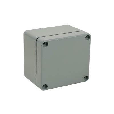 LV0807 Caja 80x75x59mm IP66 Aluminio Grueso 4-Tornillos 2-Aletas
