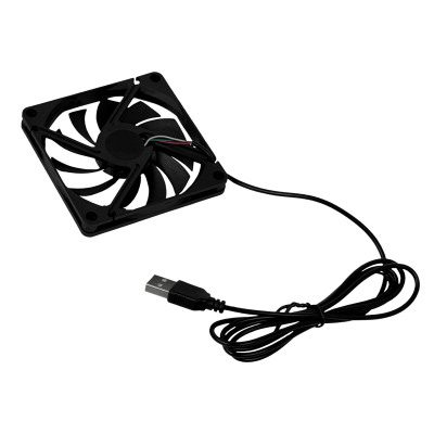 VENT-USB TURBINA 5VDC USB-AM 80x80mm Altura-11mm cable-18cm