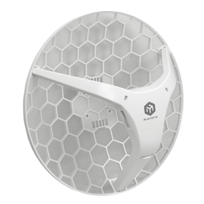 LHG-5-AX MIKROTIK 24dBi Antena Rejilla 5GHz 1-1000 L3 391mm-Diámetro incluye24V