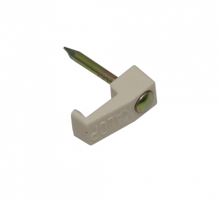 GRAMPA-8 KALOP 100-UN Nº8 Blanca 2,45x7mm Clavo-14x1,8mm Galvanizado Fijación-Cable