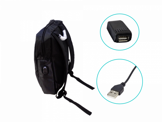 MOCHILA Mochila Portátil 16-pulgadas 33x45cm Negra Incorpora-USB-A