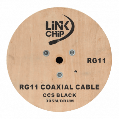 RG11. RG11 305mt Negro Cable Coaxial Aleacion-CCS RG-11
