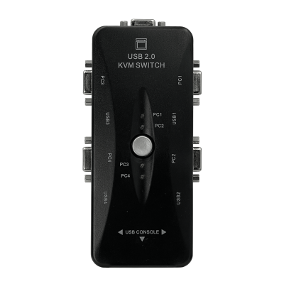KVM41UA Conmutador-KVM-4-USB/VGA Concentrador-3-USB2.0 necesita-Cables no-necesita-Adaptador-Corriente