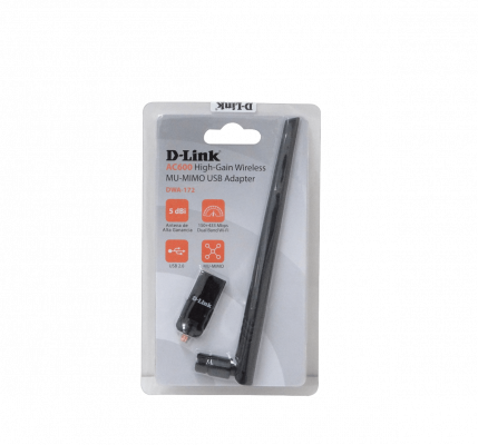 DWA-172 D-LINK 3dBi-fija 193mm 433/150mbps-2,4/5GHz 802.11ac USB WIFI AC600