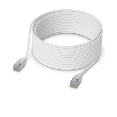 WEPA-15 UI Cable de Parcheo Etherlighting Cat6a Blanco de 15 Metros UACC-CABLE-PATCH-EL-C6A-15M-W