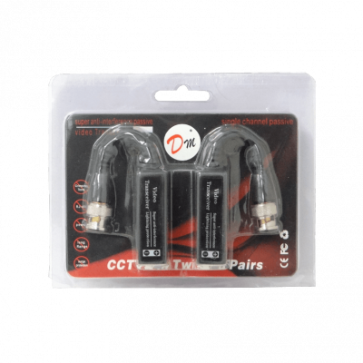 BALUN-PARA Video Balun Insertable Protección contra Rayos Pasivo 1-Par 2-Piezas CCTV UTP BNC-Macho