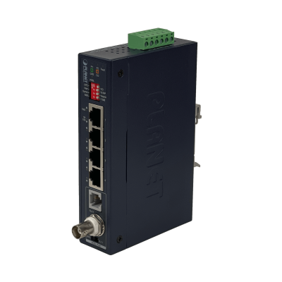 IVC-234GT PLANET 4-1000-RJ45 1-VDSL RJ11-H-1400mt / BNC-H-2400mt CarrilDIN requiere-Fuente