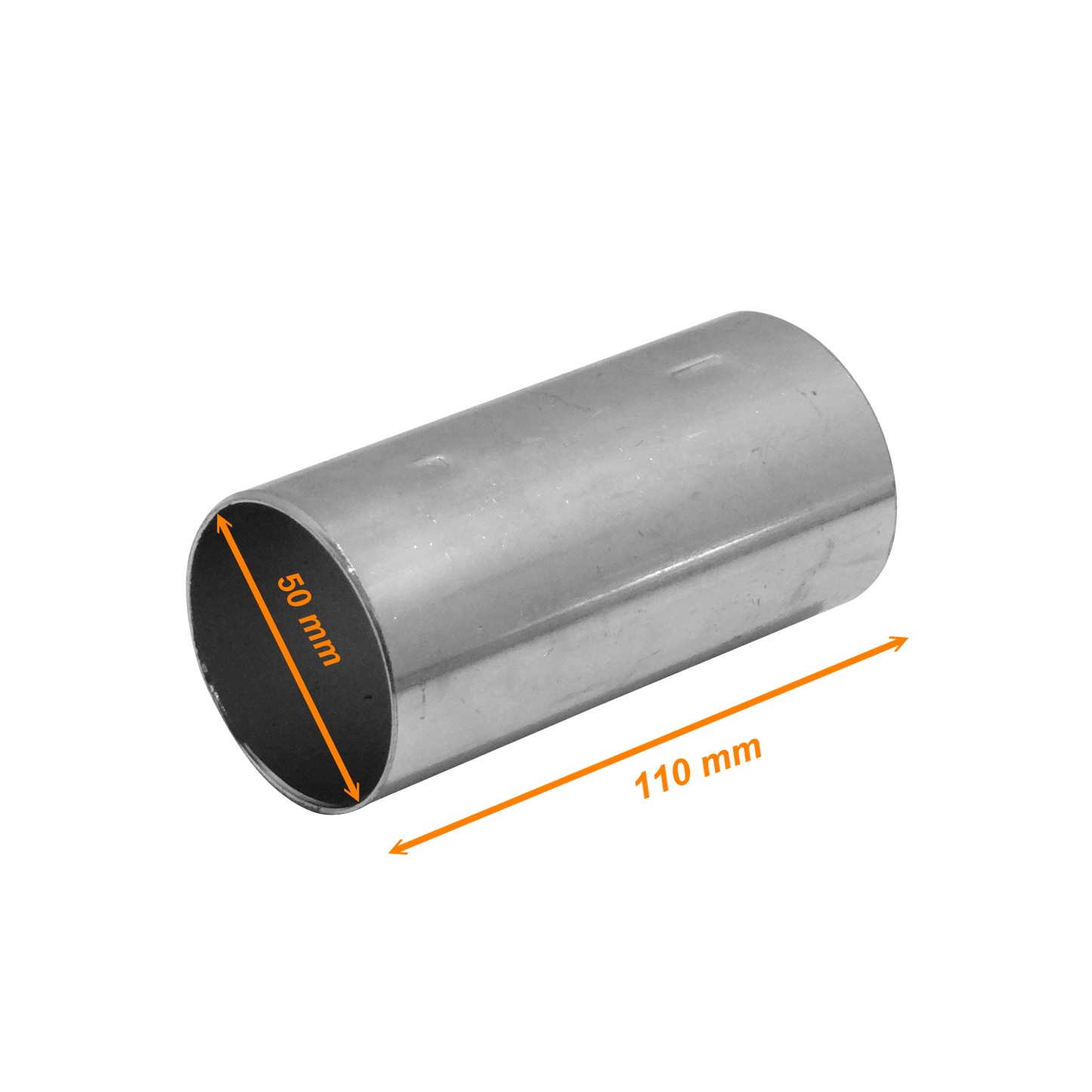 EMT50-U 50mm Acero Zincado Union para Conduit Rigido Metalico Largo-11cm