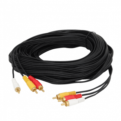 AV-10R3 Cable de Audio y Video 10 metros 3 RCA Macho a 3 RCA Macho 3x3 1000cm