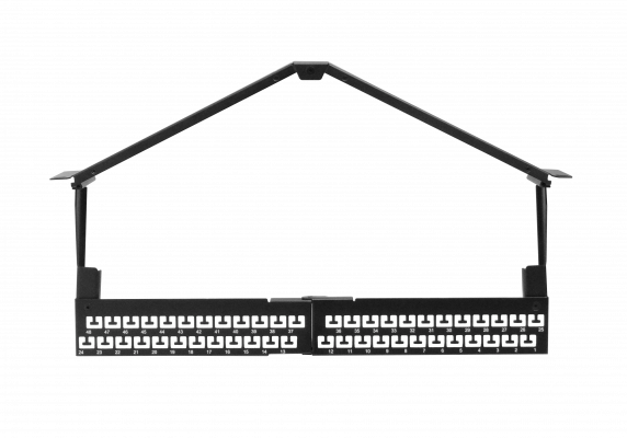 PP148L LINKMADE Metal 48-Keystone Angular PatchPanel 2U Vacio Unloaded
