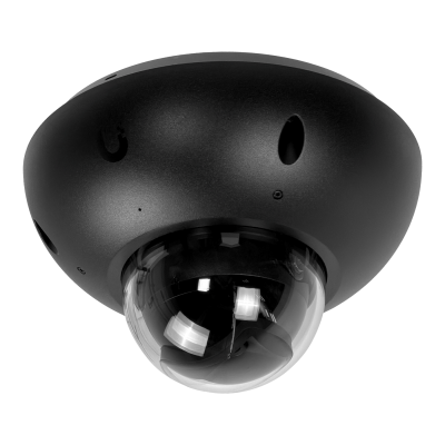 UVC-G6-DOME-B UI Negro Cámara Domo Inteligente 8MP Visión Nocturna 1-100 IK10 IP66 Ángulo 110º Alcance IR 30m Micrófono integrado-Requiere PoE
