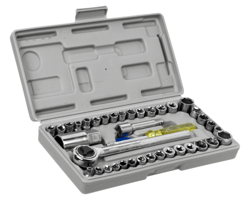 DADOS-T Hex-5/32-5/8 Hex-4-15mm Corona-1/4-3/8 40-piezas