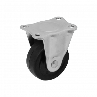 RUEDA-2 Rodaja 2-pulgadas Estacionaria Negra Capacidad-25Kg 40x57,5x66mm