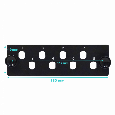 TF-3P 8-ST 8-FC Panel de 130mm para 1U-3P necesita-Adaptadores