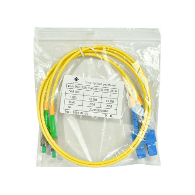 JFSCH1 1mt SC/UPC-FC/APC Monomodo SM Dúplex Cable Puente Fibra 9/125um 3mm