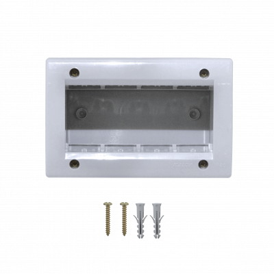 KEP-4 KALOP sin Tapa 4-Módulos Caja Gris IP40 4-Puestos Sigma KL42023