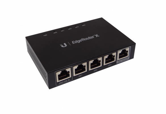 ER-X UBIQUITI 5 Puertos-1000 POE-IN/9-26V POE-OUT incluye-Fuente-12V L2 EDGE-ROUTERX