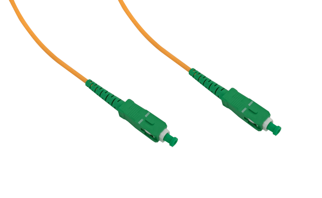 JFSAA8X Cable de Fibra Óptica Simplex Monomodo SM SC/APC a SC/APC de 8 metros, 3.0mm, 9/125µm