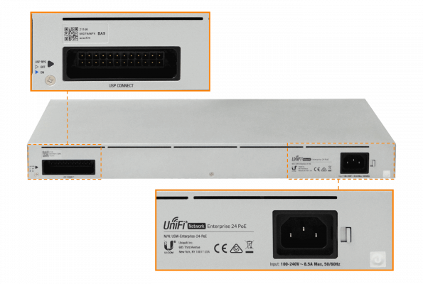 USW-ENTERPRISE24-POE UBIQUITI 12-2500 12-1000 PoE 400W-tot 2-SFP+10G req-UniFi Switch Admin