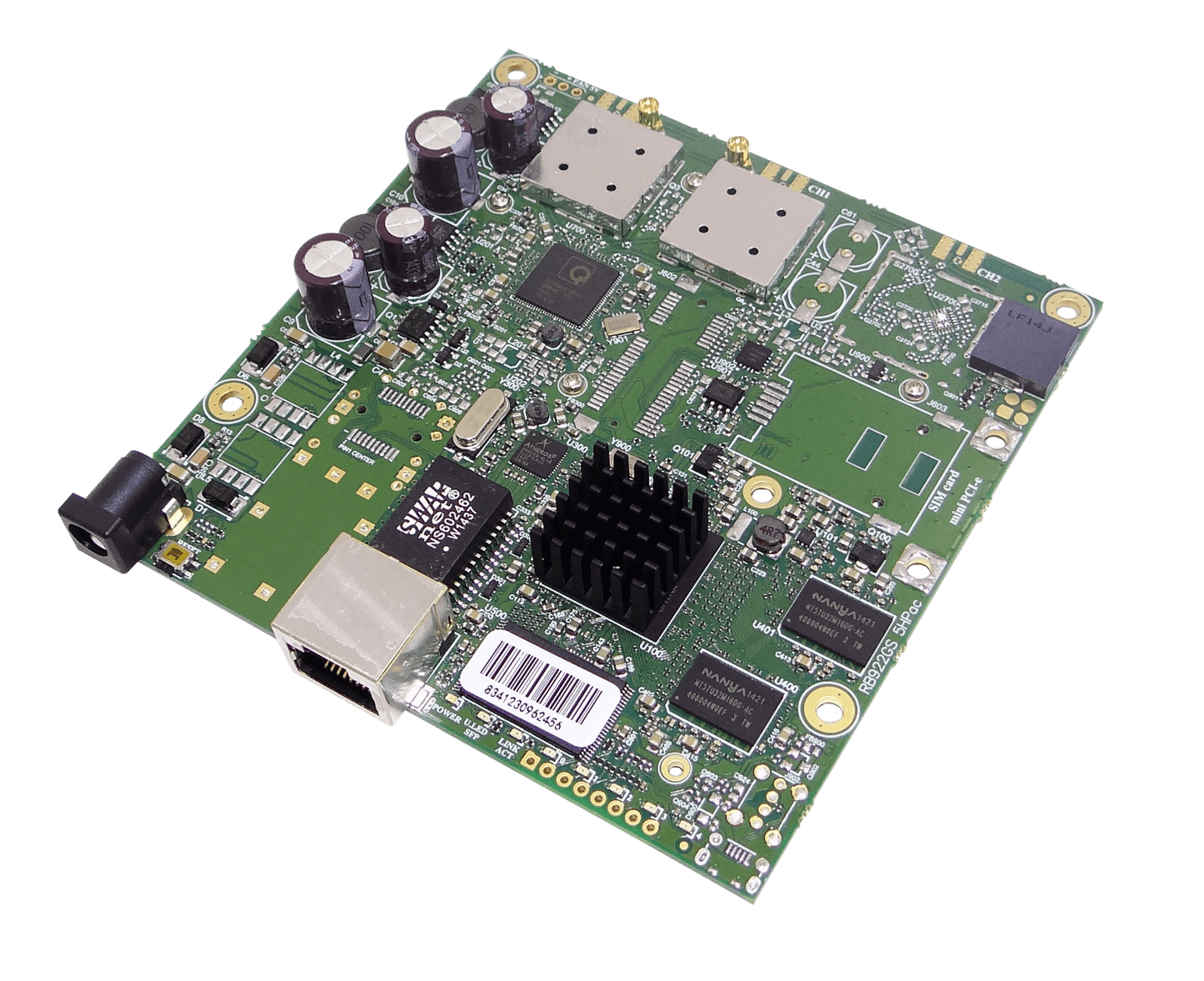 RB911G-5HPACD MIKROTIK 802.11ac Doble Cadena 2-MMCX 1300mW 1-1000-PoE/8-30V 720MHz 128mb Capa 3