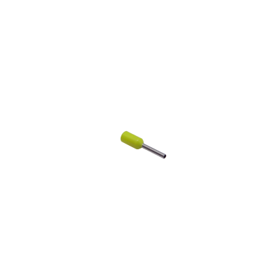 E0508-M Amarillo 0,5mm2 8/14mm 100-pzas AWG22 Terminal Puntera Aislado Crimp