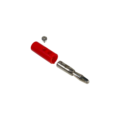 BANANA-R Conector Rojo Clavija Banana 4mm Macho y Hembra J072