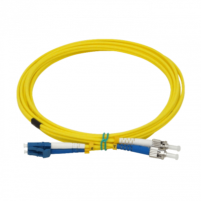 JFSLT3 Cable Puente de Fibra Óptica Monomodo SM Dúplex LC-ST/UPC de 3 Metros 9/125um con Cubierta LSZH de 3mm