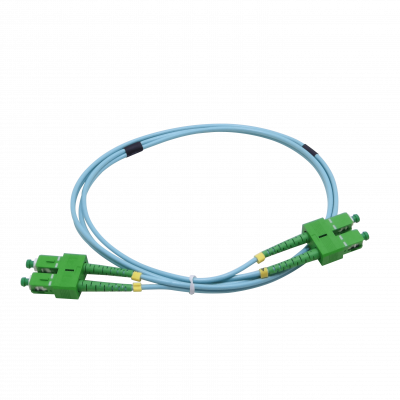 JF3AA1 1m SC/APC-SC/APC OM3 Multimodo MM Dúplex Cable de Fibra LSZH