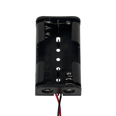 PORTA-2AA Soporte para 2 Pilas AA Negro Cable de 10cm