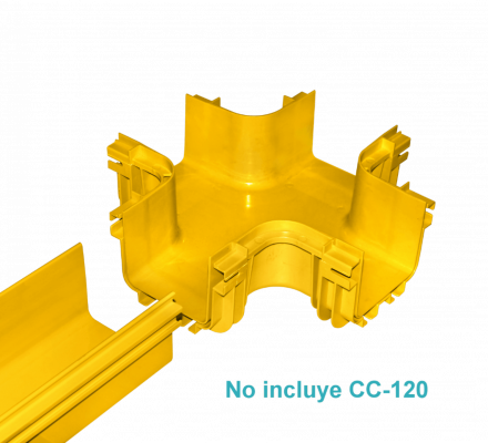 CCA-120-X 120x100mm Empalme Cruzado Horizontal Amarillo PC+ABS LSZH Conector Hembra