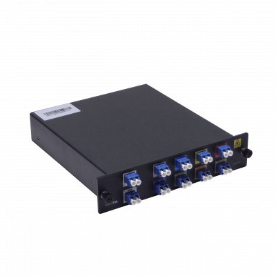 CWDM-MUX8A MIKROTIK Multiplexor/Demultiplexor óptico pasivo CWDM 8 canales Puertos SFP/SFP+ 20 conectores LC
