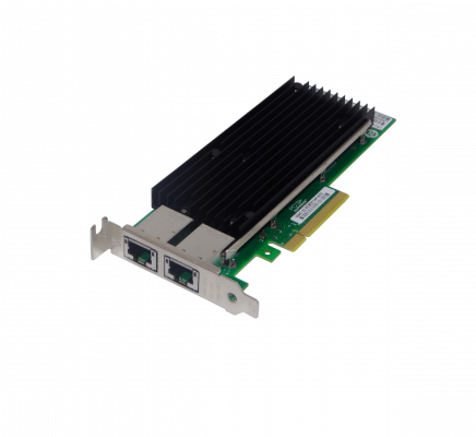 PCIE-10G2. LRLINK Tarjeta de Red para Servidor 10gbps 2 Puertos 10G-RJ45 PCIe x8 2.0 Intel X540
