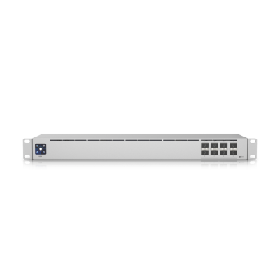 USW-AGGREGATION Switch UBIQUITI UniFi de 8 Puertos SFP+ 10G, 160Gbps, Administrable Capa 2, Montaje en Rack 1U, 100-240VAC.
