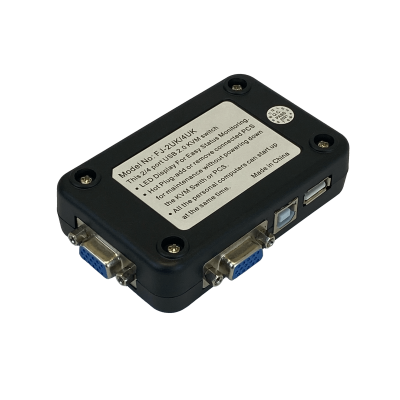 KVM21UA Conmutador KVM 2 puertos USB/VGA con hub de 3 puertos USB 2.0, requiere cables, no incluye fuente de poder, resolución 1920x1440