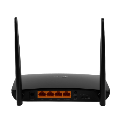 MR200 TP-LINK Router 4G/LTE 1-RanuraSIM 1-PuertoWAN 3-Puertos100Mbps 2-AntenasSMA WiFi-DualBanda 2,4/5GHz AC750