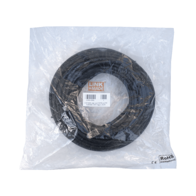 CP6N-200L LINKMADE 20 metros Parche de Red CAT6 Negro LSZH Cable con Conectores Moldeados
