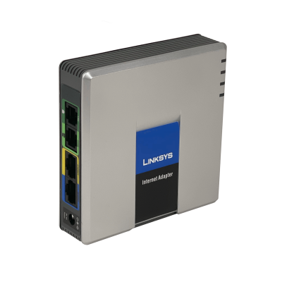 SPA3102 CISCO Adaptador Telefónico Analógico 1-Puerto-LAN 1-Enlace-WAN 1-Línea-FXO-RJ11 1-Teléfono-FXS-RJ11 Alimentación-5V