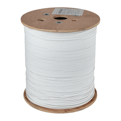 CFSO2W Blanca 1000mts 2-Fibra-SM-G652D DropFTTH Exterior-PVC 3-Portante 5x2mm