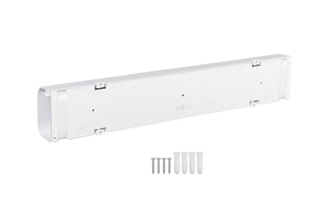 UACC-CRS Canaleta plástica blanca UBIQUITI de 397mm de largo, dimensiones 68,4 por 38,8mm, diseñada para el sistema UDW Dream Wall