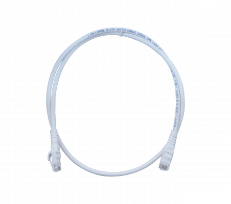 CP6W-10L LINKMADE Cable de Parcheo Cat6 U/UTP Blanco LSZH 1 Metro Multifilar Inyectado