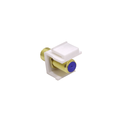 KFFOL Acoplador Keystone Coaxial F-Hembra a F-Hembra con Contacto Dorado Blanco