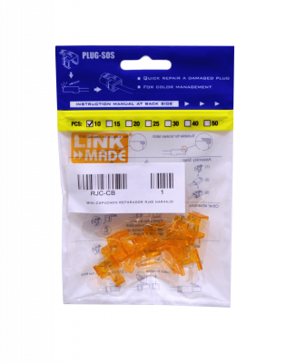 RJC-CB LINKMADE NARANJA MINI-TAPA REPARADORA RJ45 PAQUETE-10U.