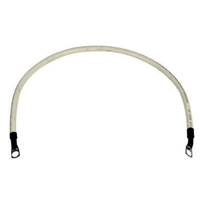 BTW258. Cable 50cm 21,2mm² 4AWG Blanco 8mm-Diámetro-Conector 0,5mt