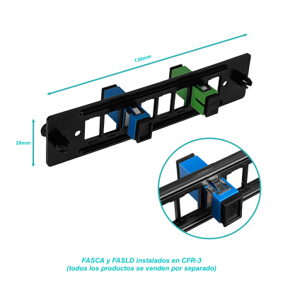 CFR-3X FURUKAWA Kit de 3 Placas Plásticas para 8 Posiciones LGX Compatible con DIO B48 Código 35265041