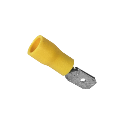 TFMM-68 6,35x0,8mm Amarillo Macho Semi-Aislado Faston 4-6mm2 50-un PVC