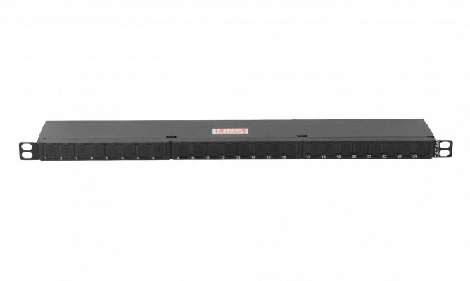 PP6A24-05U LINKMADE 0,5U 24-Puertos RJ45 Cat6A F/UTP S/FTP Panel de Conexión Apantallado