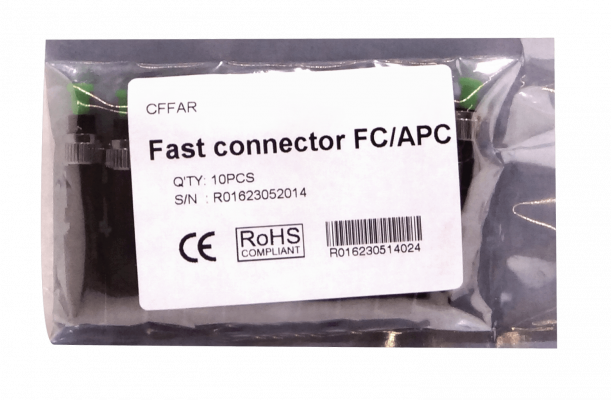 CFFAR-10. FC/APC Monomodo 10 unidades Conectores de Acople Rápido G657A 10 piezas SX
