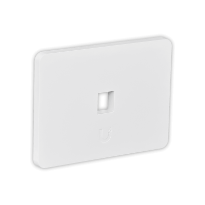 UFP1W UI Panel Frontal 1-módulo Blanco 1-Puerto Keystone Orientación Apaisada Revestible 118x88mm